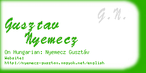 gusztav nyemecz business card