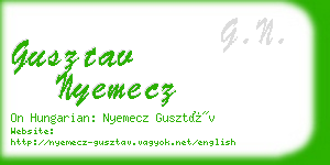 gusztav nyemecz business card